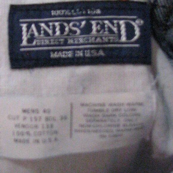 Vintage Lands' End Square Rigger Blue Jeans, 40 - Picture 5 of 6